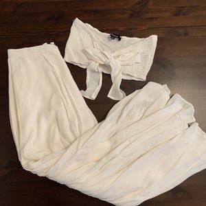 White pant set